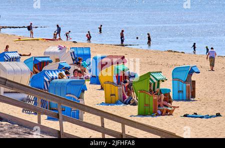 Strand Utersum am 29. Juni 2022 in Wyk, Foehr Island, Deutschland. © Peter Schatz / Alamy Stock Photos Stockfoto