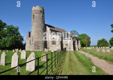 St Andrew's Church, Wickmere, North Norfolk, England, Großbritannien Stockfoto