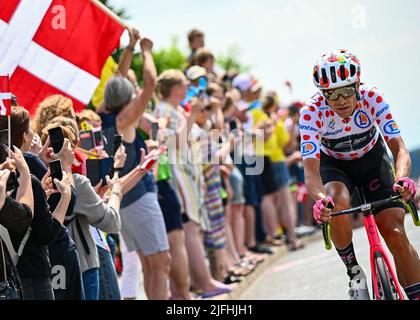 Vejle nach Sonderborg, Dänemark. 3.. Juli 2022. During Tour De France, stage 3, Denmark, 3. July 2022, Credit:Pete Goding/Goding Images/Alamy Live News Credit: Peter Goding/Alamy Live News Stockfoto