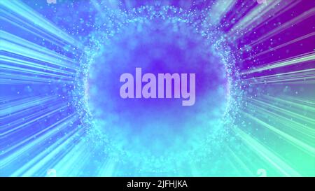 Eine Illustration 3D eines abstrakten Fotos eines Planeten Stockfoto