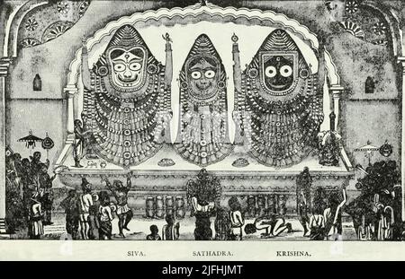Anbetung im Tempel von Krishna oder Juggernaut Stockfoto