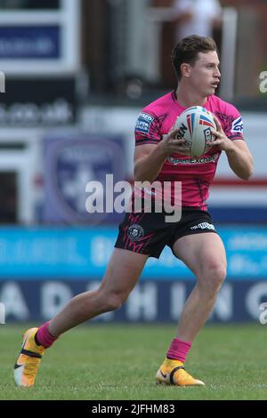 Wakefield, Großbritannien. 03.. Juli 2022. Be Well Support Stadium, Wakefield, West Yorkshire, 3.. Juli 2022. Betfred Super League Wakefield Trinity vs Wigan Warriors Jai Field of Wigan Warriors Credit: Touchlinepics/Alamy Live News Stockfoto