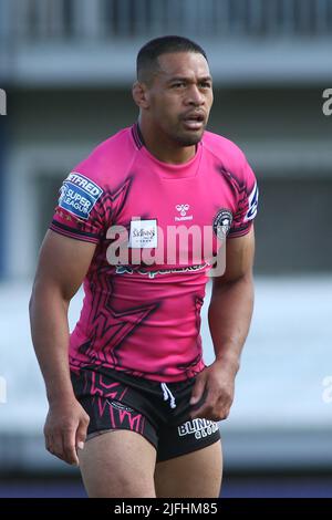 Wakefield, Großbritannien. 03.. Juli 2022. Be Well Support Stadium, Wakefield, West Yorkshire, 3.. Juli 2022. Betfred Super League Wakefield Trinity vs Wigan Warriors Willie Isa of Wigan Warriors Credit: Touchlinepics/Alamy Live News Stockfoto