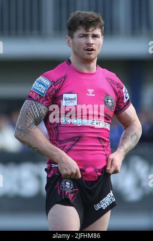 Wakefield, Großbritannien. 03.. Juli 2022. Be Well Support Stadium, Wakefield, West Yorkshire, 3.. Juli 2022. Betfred Super League Wakefield Trinity vs Wigan Warriors John Bateman of Wigan Warriors Credit: Touchlinepics/Alamy Live News Stockfoto