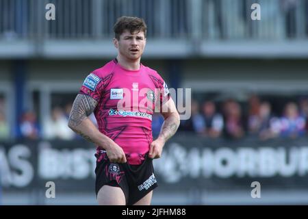 Wakefield, Großbritannien. 03.. Juli 2022. Be Well Support Stadium, Wakefield, West Yorkshire, 3.. Juli 2022. Betfred Super League Wakefield Trinity vs Wigan Warriors John Bateman of Wigan Warriors Credit: Touchlinepics/Alamy Live News Stockfoto