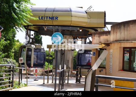 Erice, Sizilien (Italien): Erice Seilbahnstation von Erice nach Trapani Stockfoto