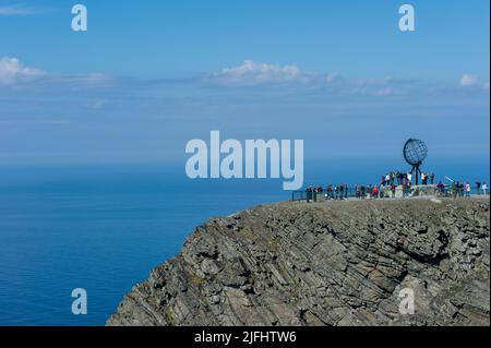 Nordkapp. Norwegisch. 06.23.2015.Nordkap Nordkapp am nördlichen Punkt Norwegens mit Barentssee Stockfoto