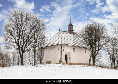 St. Benedict's Church am kalten Wintertag in Krakau Polen Stockfoto