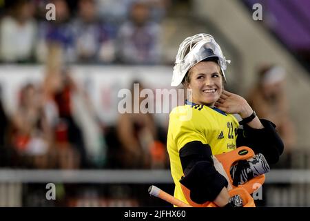 Silverstone, Großbritannien. 3.. Juli 2022. AMSTERDAM - Josine Koning (NED) während des Spiels zwischen Deutschland und den Niederlanden bei der Hockey-Weltmeisterschaft im Wagener-Stadion, am 3. Juli 2022 in Amsterdam. ANP SANDER KING Credit: ANP/Alamy Live News Stockfoto