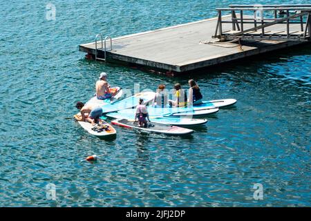 Freizeitspaß während der Sommermonate. Stockfoto