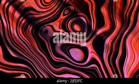 Endlose bunte Animation mit Wellenmuster. Bewegung. Flüssige transformierung von Flecken, schöne geschwungene Formen. Stockfoto