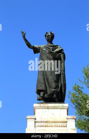 Denkmal für Virgilio, Piazza Virgiliana, Mantova, Mantua Italien Stockfoto