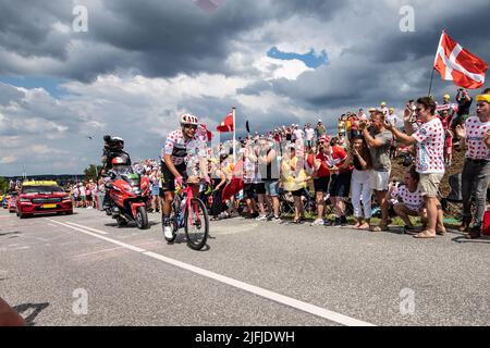 Vejle nach Sonderborg, Dänemark. 3.. Juli 2022. Kredit: Peter Goding/Alamy Live Nachrichten Stockfoto