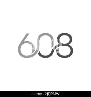 Symbol für Anschlussbuchstabe 608. Vektorgrafik EPS.8 EPS.10 Stock Vektor