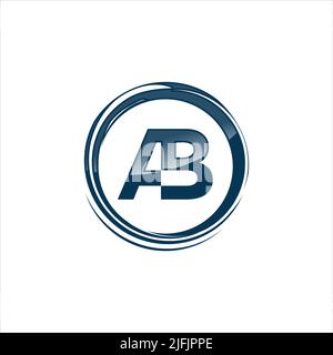 Vector Letter ab Future Technology Logo. Vektorgrafik EPS.8 EPS.10 Stock Vektor