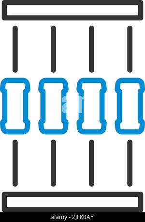 Symbol Für Widerstandsband. Editierbare Fett Formatigte Kontur Mit Farbfüllungsdesign. Vektorgrafik. Stock Vektor