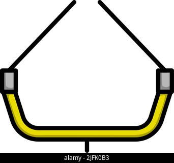 Symbol „Alpinist Seat“. Editierbare Fett Formatigte Kontur Mit Farbfüllungsdesign. Vektorgrafik. Stock Vektor