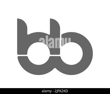 Kreisförmige Kombination aus Kleinbuchstaben B und B. Design für ein Monogramm, Logo, Emblem oder Aufkleber. Flacher Style Stock Vektor