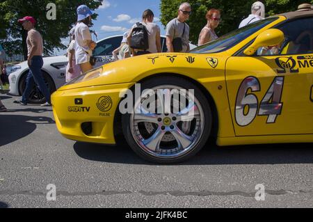 Europäische Sportwagen-Show-Event Onelife Rally Stockfoto