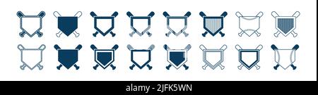 Vektor-Symbol Für Baseballhome-Platte. Vektorvorlagen-Design. Silhouette. Wiedergabe. Heimatbasis. Sport. Stock Vektor