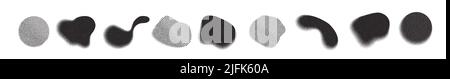 Abstrakte flüssige Stipple Formen Set Vektor. Trendy Doodle Design fließenden Hintergrund. Flüssigkeitsdesign. Doodle Set-Element. Stock Vektor