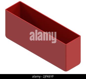 Engineering Part 3D Projektionsdarstellung - Container Stockfoto