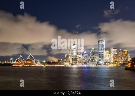 Sydney bei Nacht, Australien Stockfoto