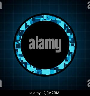 Circle Element in einem futuristischen (HUD) Stil. Vektorelement HUD, UI, FI, SCI, GU. Sci Fi futuristische Benutzeroberfläche, HUD, abstrakter Hintergrund für Technologie Stock Vektor