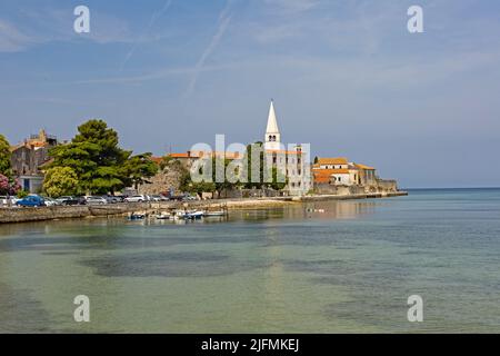 Blick auf die Altstadt von Porec in Kroatien Stockfoto