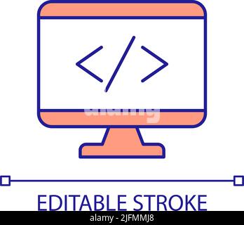 Schreiben des Programmiercodes RGB-Farbsymbols Stock Vektor