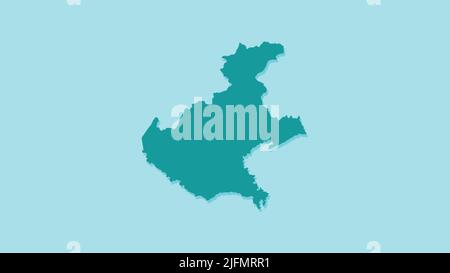 Symbol der italienischen Region venetien mit hellblauem Hintergrund und blauem Symbol Stock Vektor