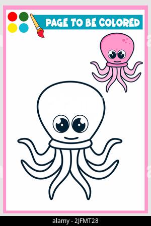 Malbuch für Kinder. octopus Stock Vektor