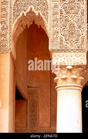 Marokko Marrakesch. Saadische Gräber. Königliche Nekropole Stockfoto