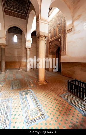 Marokko Marrakesch. Saadische Gräber. Königliche Nekropole Stockfoto