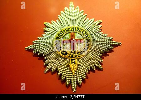 Ritterorden George III.'s Order of Garter STAR London Museum Stockfoto