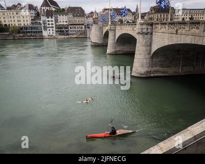 Baden im Rhein bei Basel, Schweiz Stockfoto