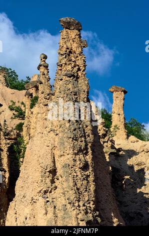 Felsige Landschaft der Teufelsstadt in Serbien Stockfoto