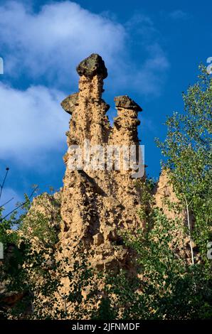 Felsige Landschaft der Teufelsstadt in Serbien Stockfoto