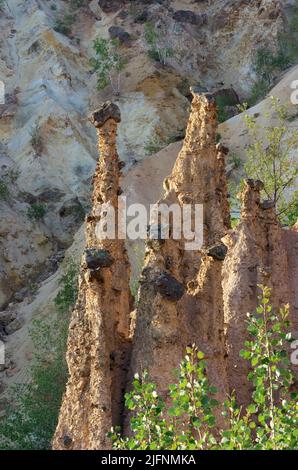 Felsige Landschaft der Teufelsstadt in Serbien Stockfoto
