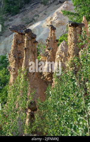 Felsige Landschaft der Teufelsstadt in Serbien Stockfoto