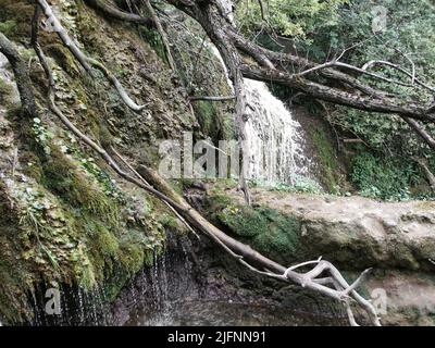 Krushuna Falls sind eine Reihe von Wasserfällen in Nordbulgarien in der Nähe des Dorfes Krushuna Stockfoto