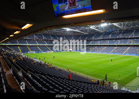 Stockholm, Schweden. 28.. Juni 2022. Stockholm, Schweden, Juni 28. 2022: Allgemeiner Blick ins Stadion vor dem Internationalen Freundschaftsspiel zwischen Schweden und Brasilien in der Friends Arena in Stockholm, Schweden. (Daniela Porcelli /SPP) Quelle: SPP Sport Press Foto. /Alamy Live News Stockfoto