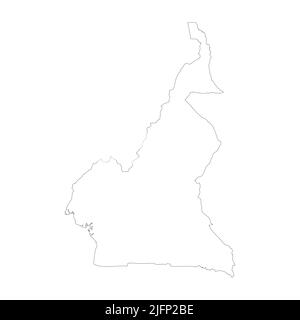 Kamerun-Vektor-Landkarte Stock Vektor