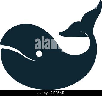 Vorlage zur Illustration des Whale Icon-Logos Stock Vektor