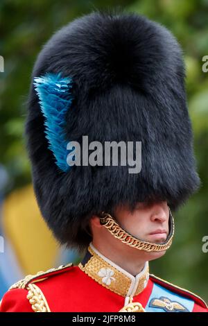 Seine Königliche Hoheit, der Herzog von Cambridge bei Trooping the Color, Colonel’s Review in the Mall, London, England, Großbritannien Stockfoto