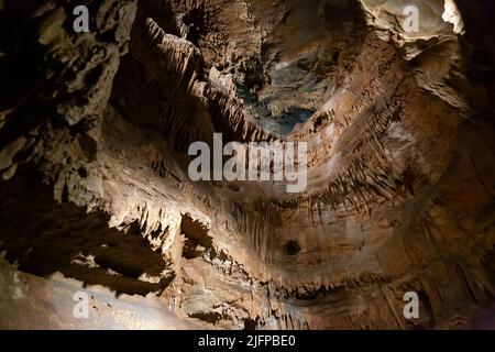 Malerischer Blick auf die Balcarka-Höhle Stockfoto