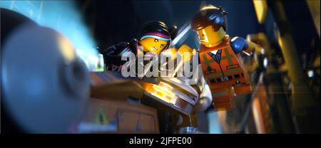 EMMET BRICKOWSKI, LUCY WYLDSTYLE, DER LEGO FILM, 2014 Stockfoto