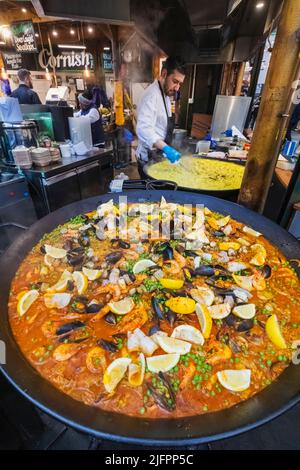 Borough Market, Giant Paella, Southwark, London, England Stockfoto