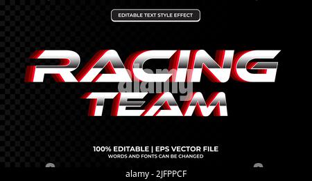 Bearbeitbarer Texteffekt im Rennstil. Speed Race Texteffekt, editierbare schnell und Sport Text Stil Stock Vektor