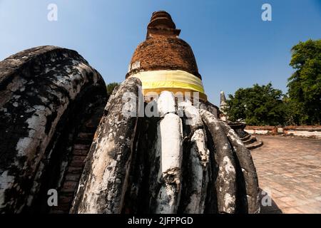 Autthaya Historical Park, Wat Maheyong, Chedi (Stupa), Ayutthaya, Thailand, Südostasien, Asien Stockfoto